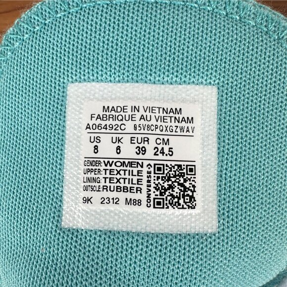 ⭐Converse Chuck Taylor All Star Lift Platform Charms 8 Womens Shoes Teal A06492C - Picture 9 of 13